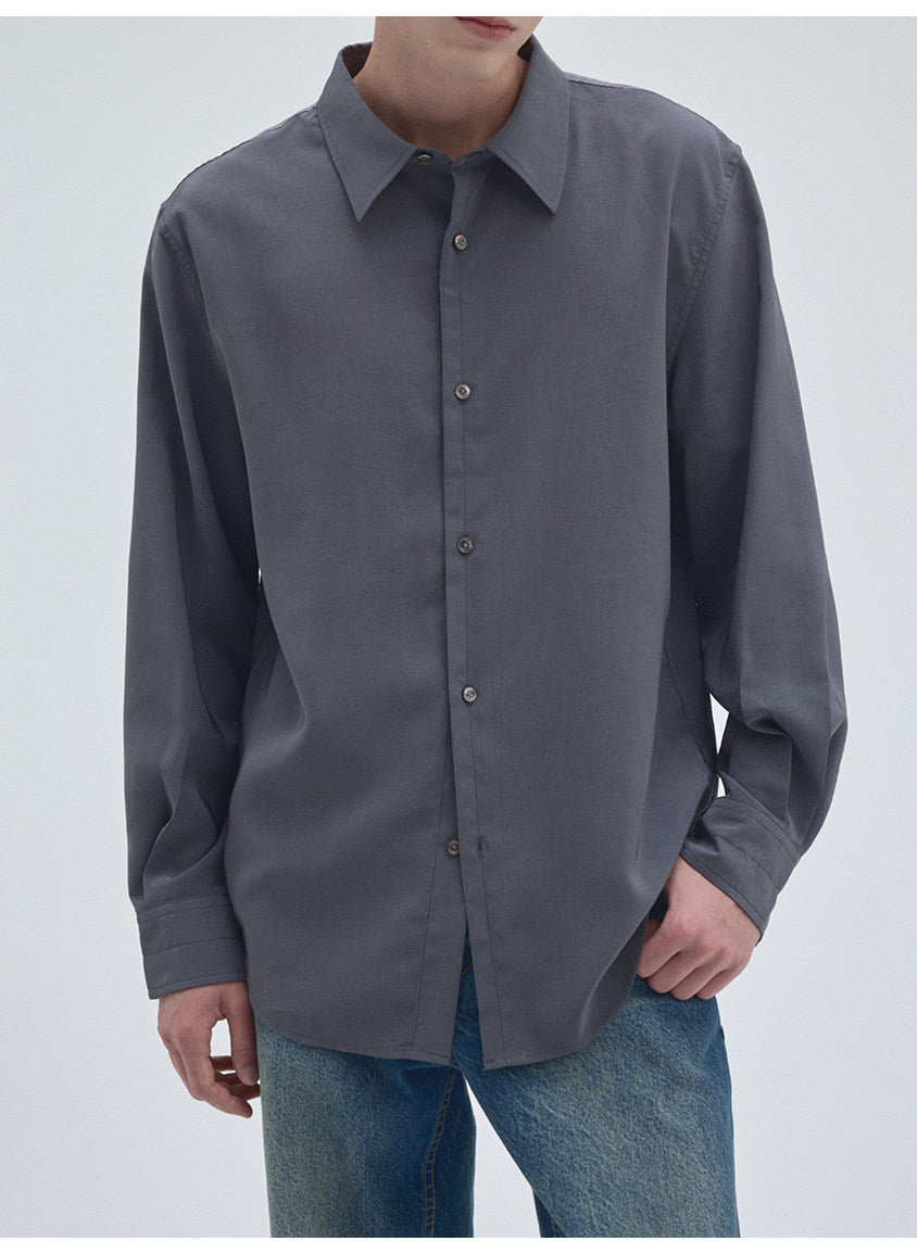 Lightweight Square-Collar Casual Shirt