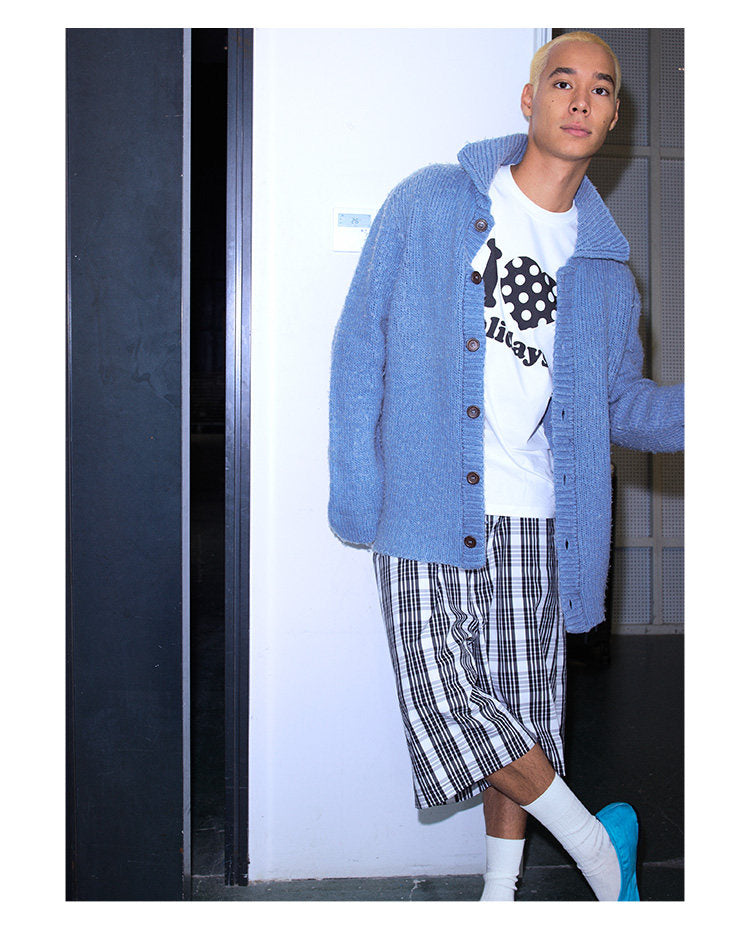 Check Drawstring Shorts