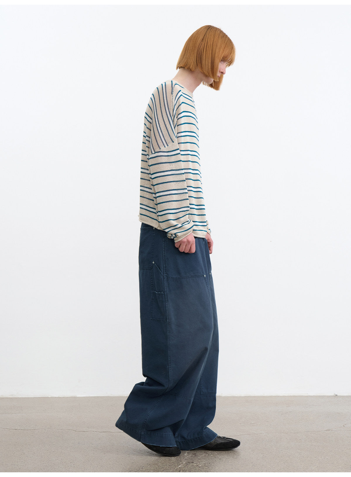 Striped Roll-Hem Knit Shirt