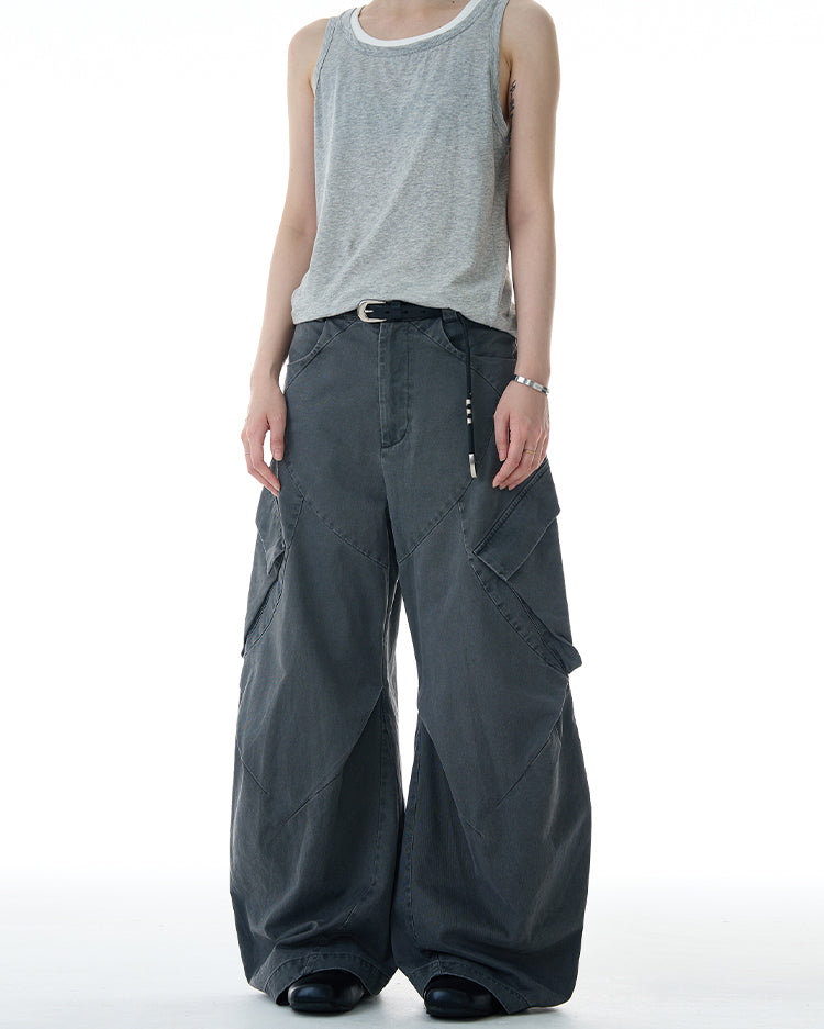 Deconstruction design casual pants