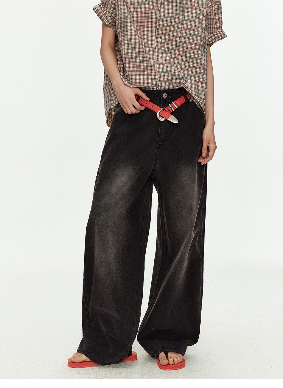 Retro Loose-Fit Wide-Leg Jeans