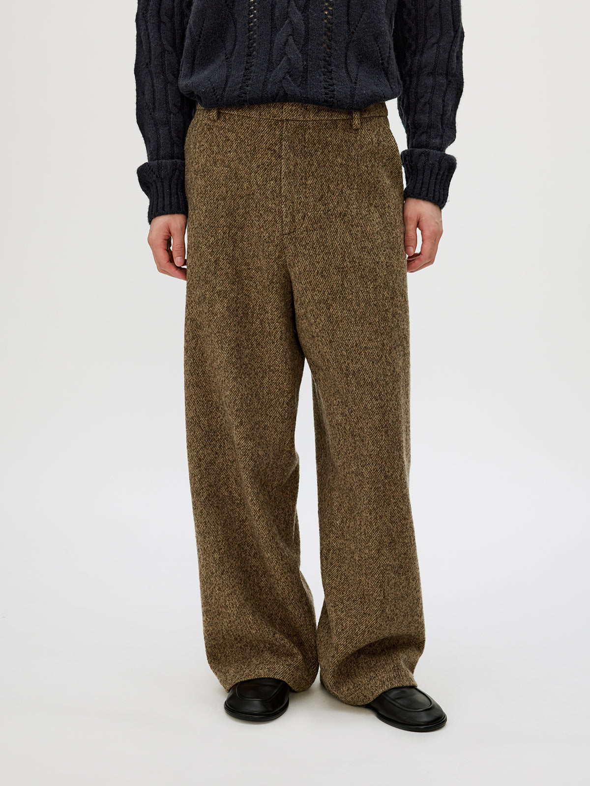 Tweed Loose Casual Pants