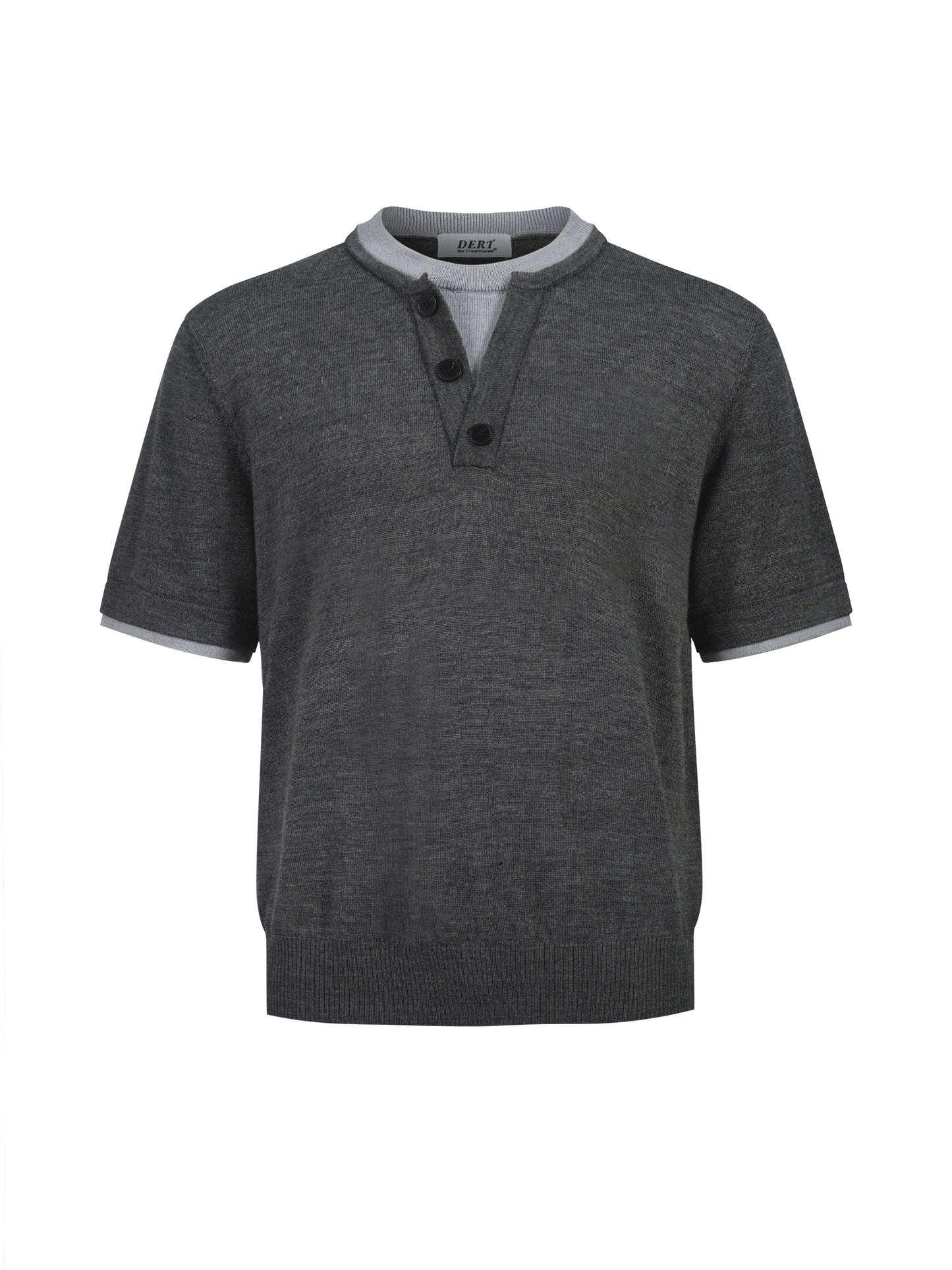 Faux Two-Piece Knit Shirt