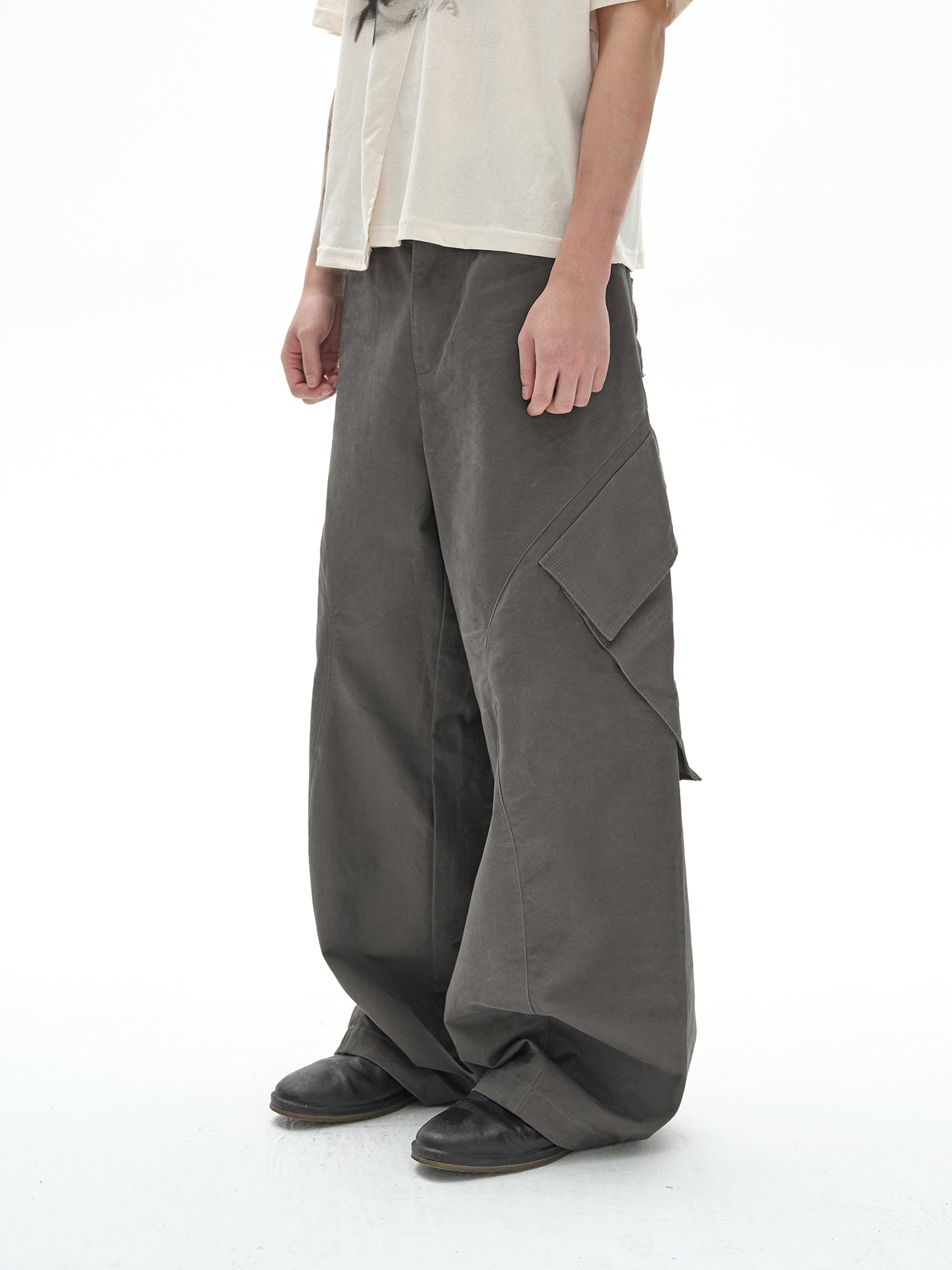 Slash Pocket Casual Pants
