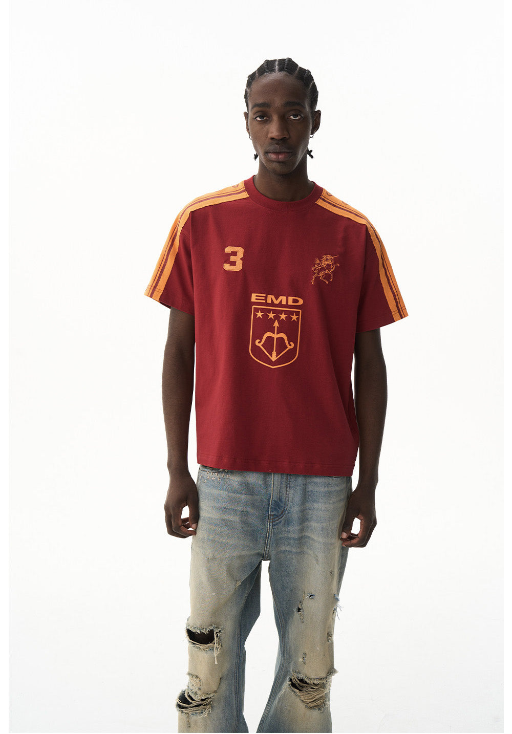 Retro Color Block Sports T-Shirt