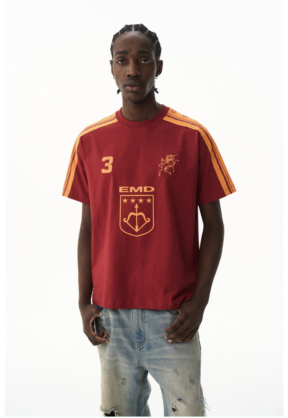 Retro Color Block Sports T-Shirt