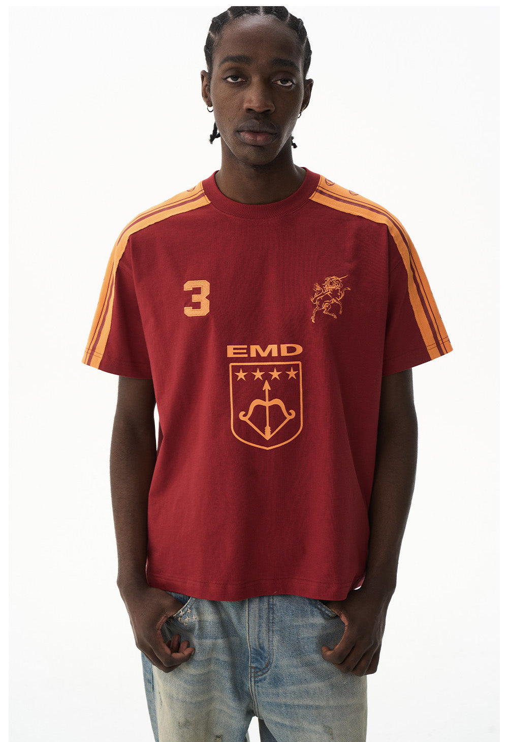 Retro Color Block Sports T-Shirt