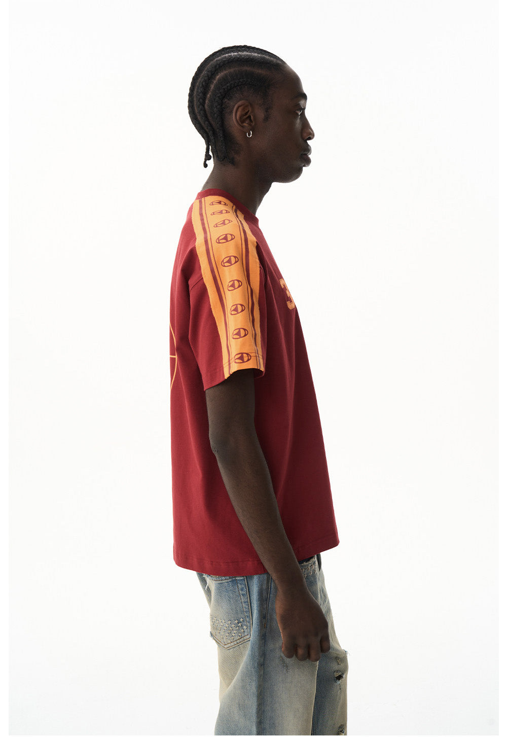 Retro Color Block Sports T-Shirt