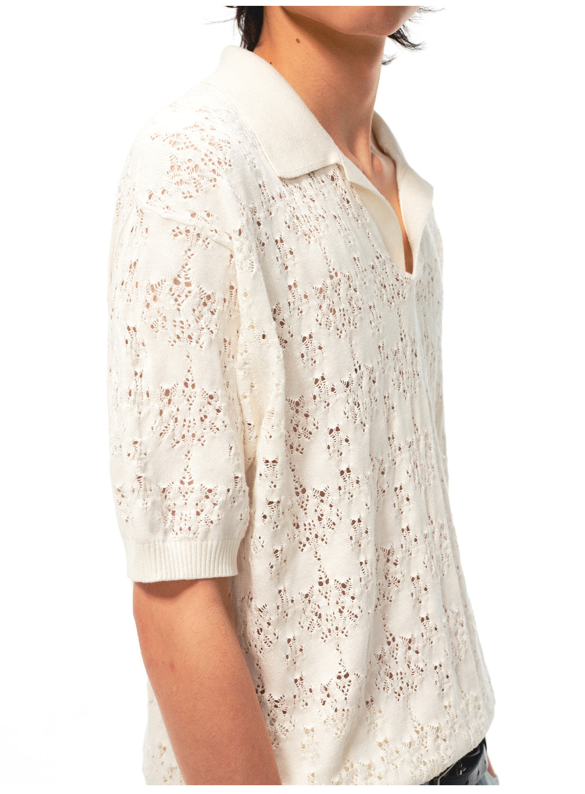Openwork Polo Shirt