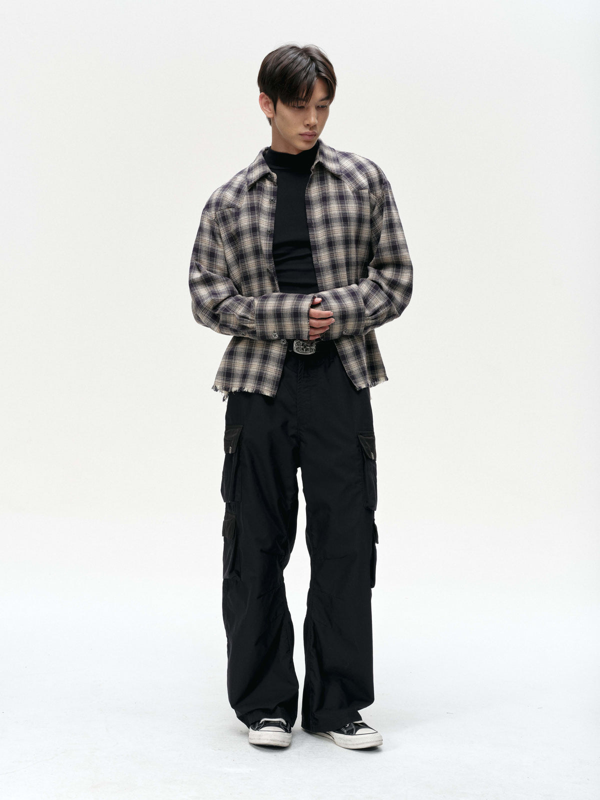 Black Checkered Shirt