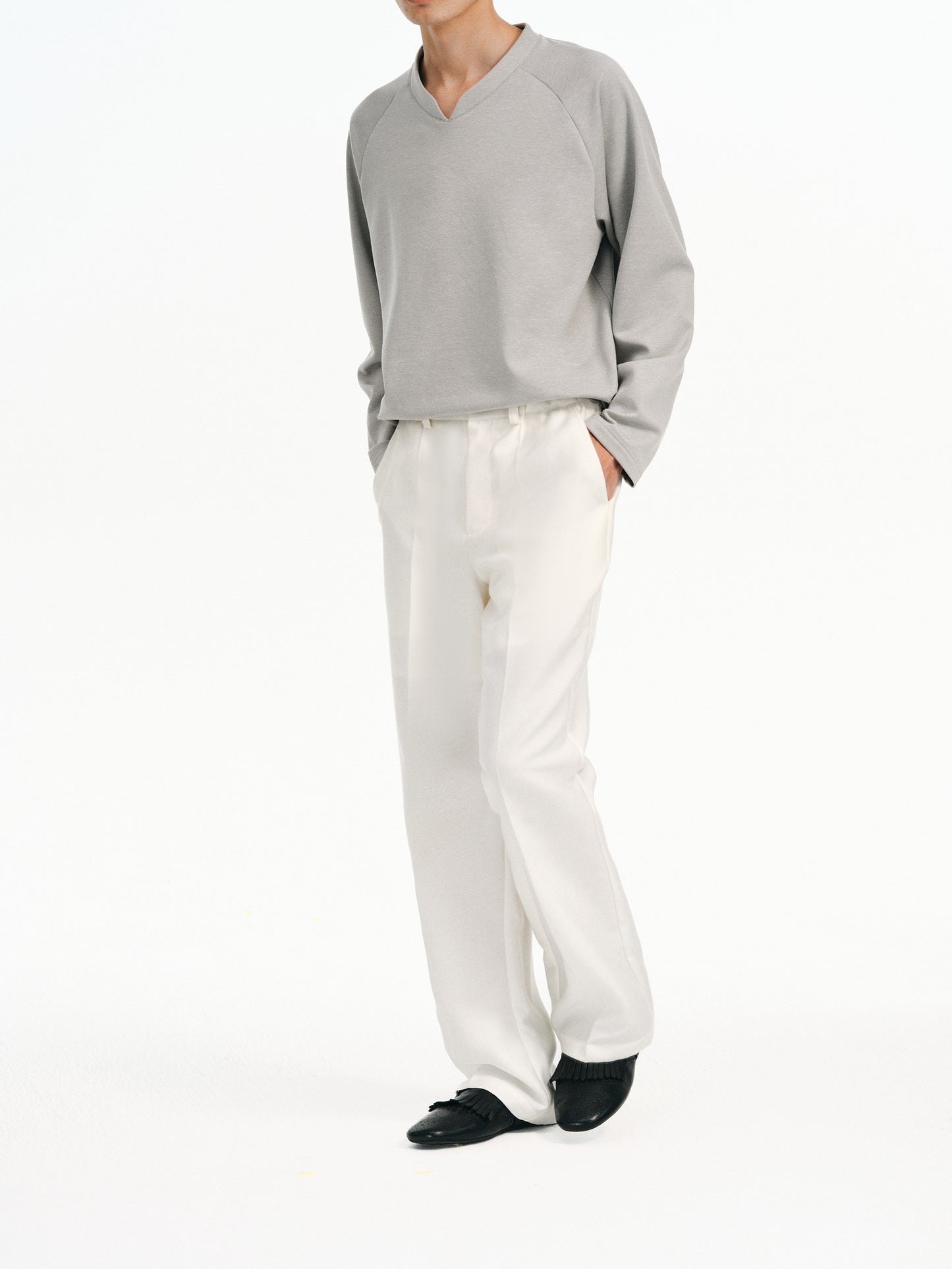 Mid-Rise Straight Leg Pants
