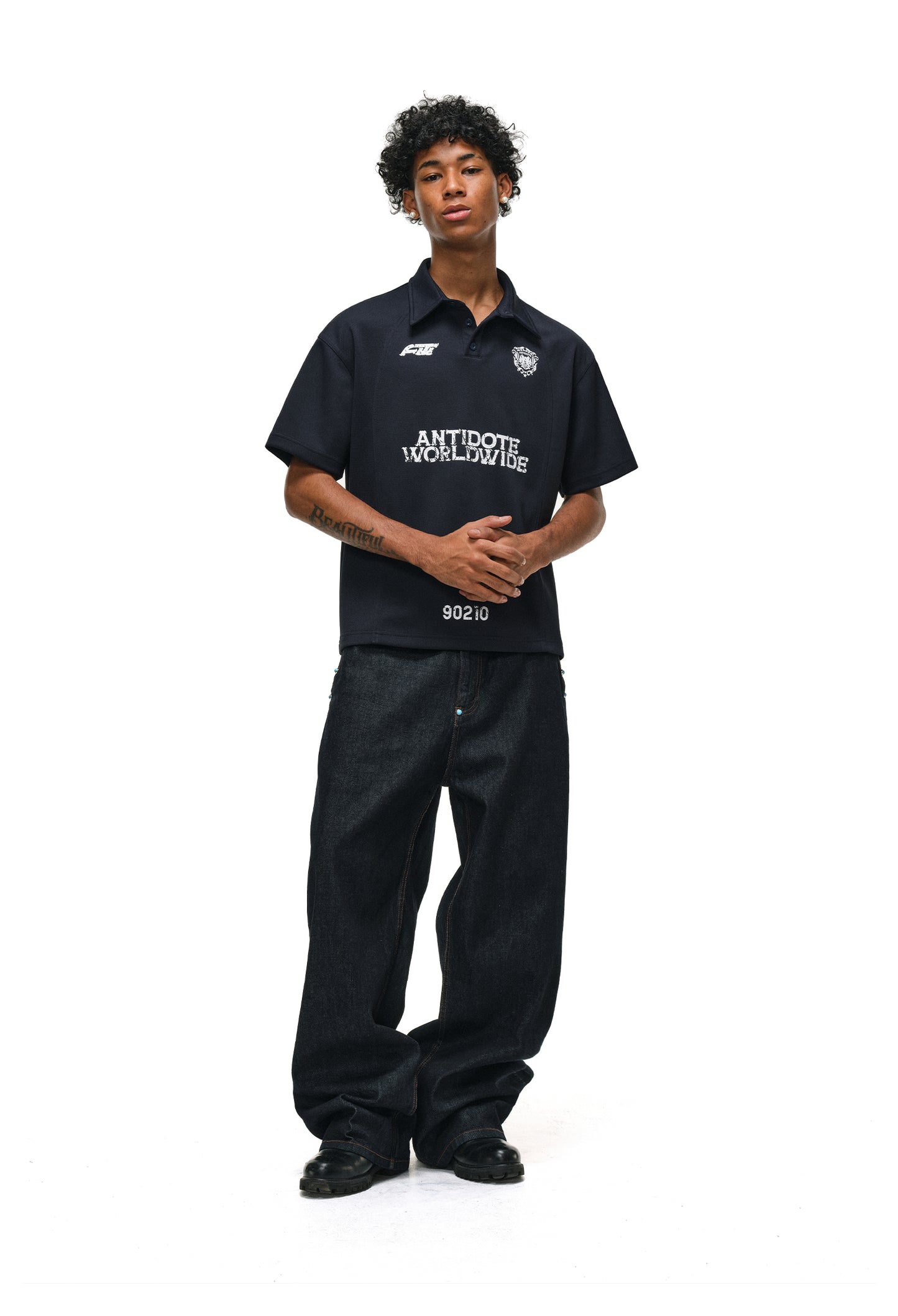 Retro Print Polo Shirt