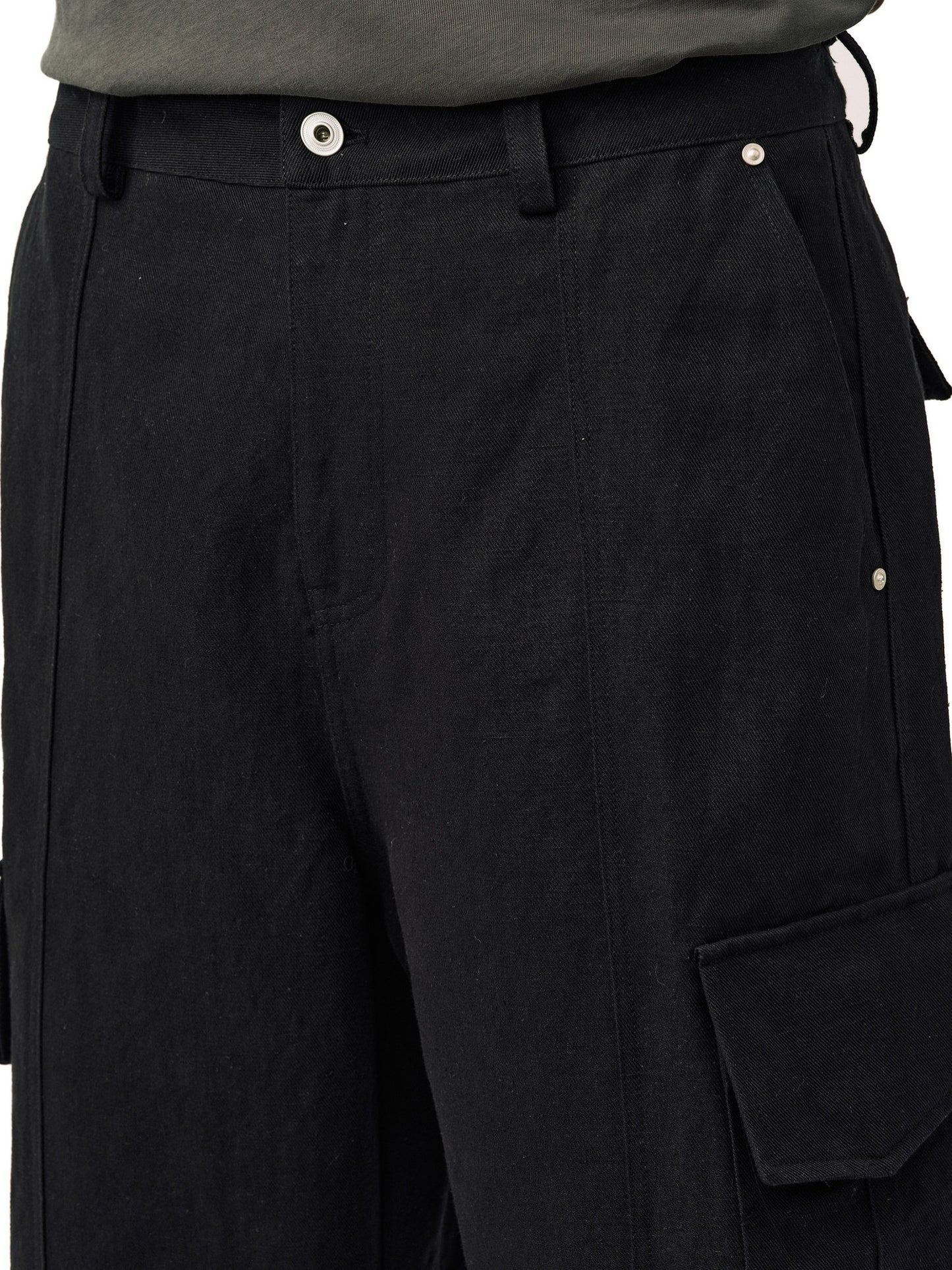 Curved-Leg Cargo Pants