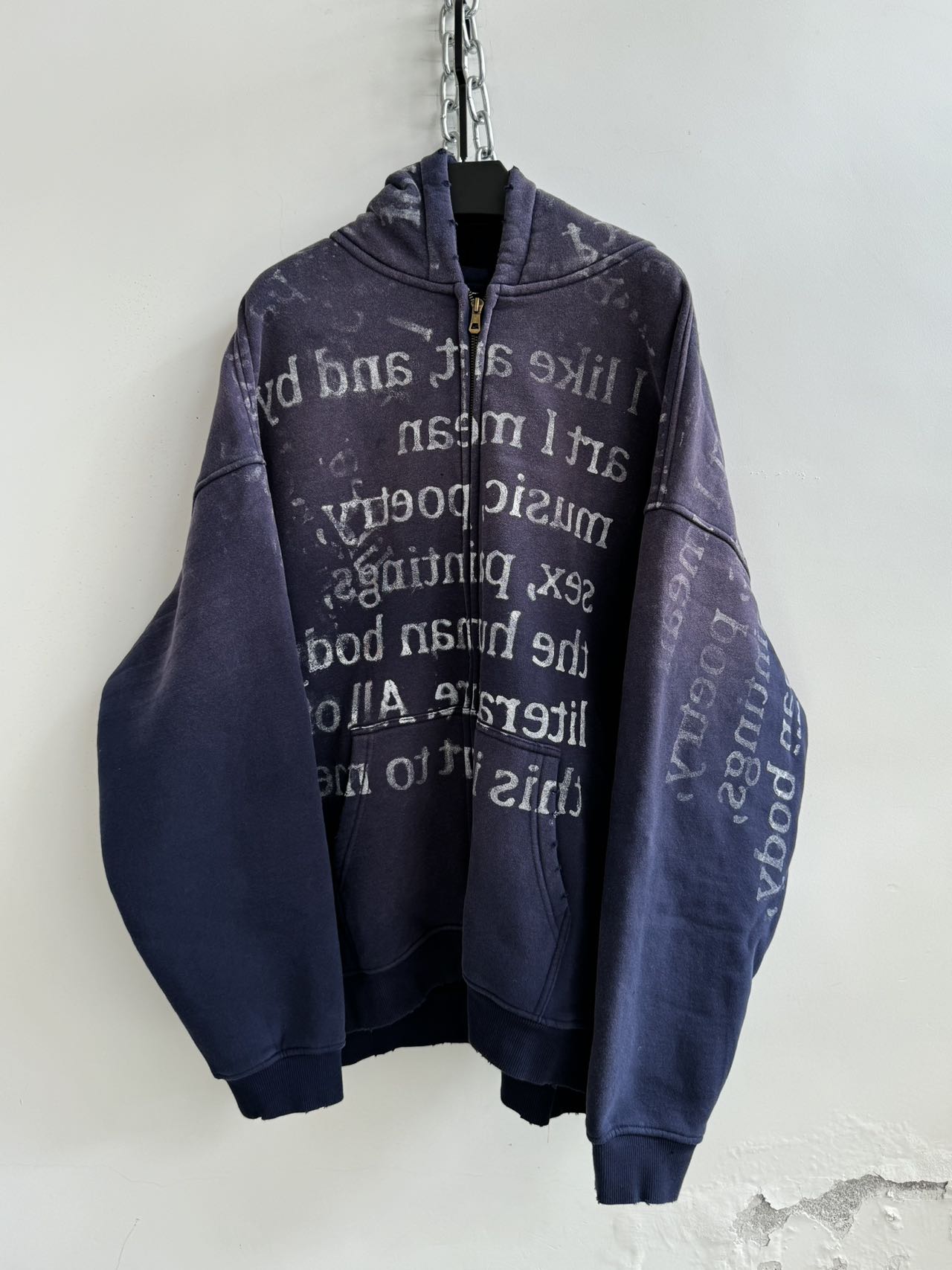 Unisex Damaged spray-dyed hoodie