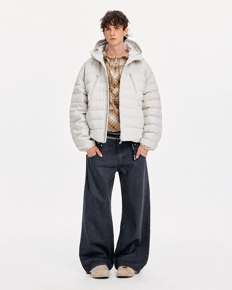 Unisex Minimalist Hooded Down Jacket