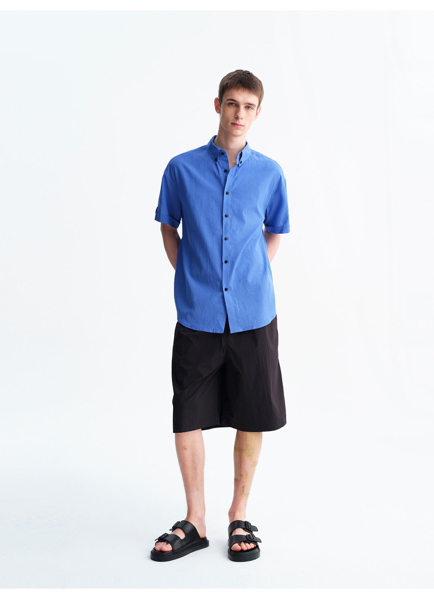 Shirt with Turn-Up Cuffs