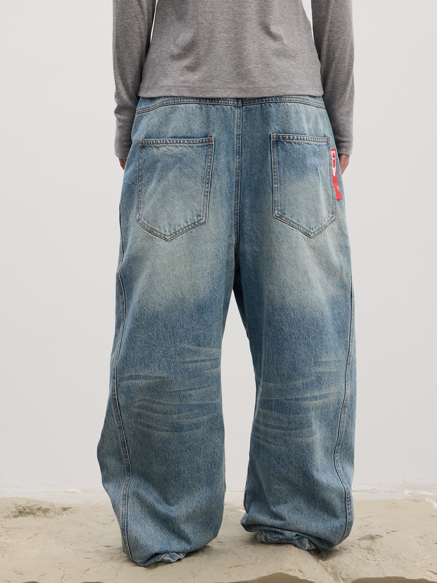 Heavy-Duty Distressed Jeans