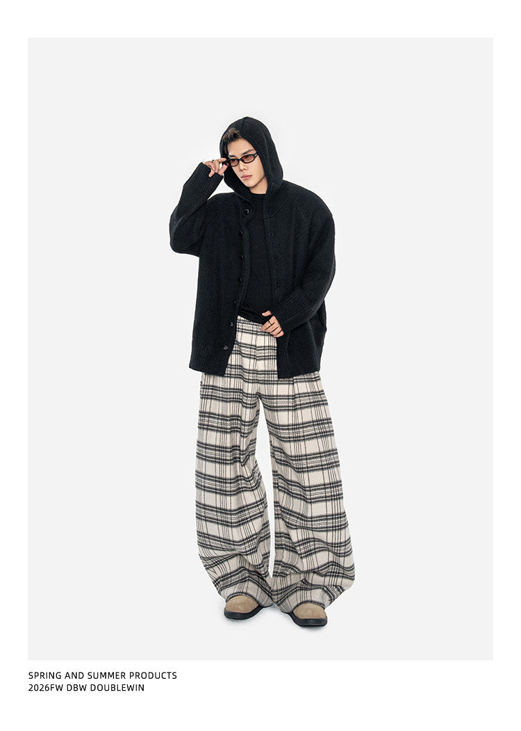 Knitted Cardigan with Hood