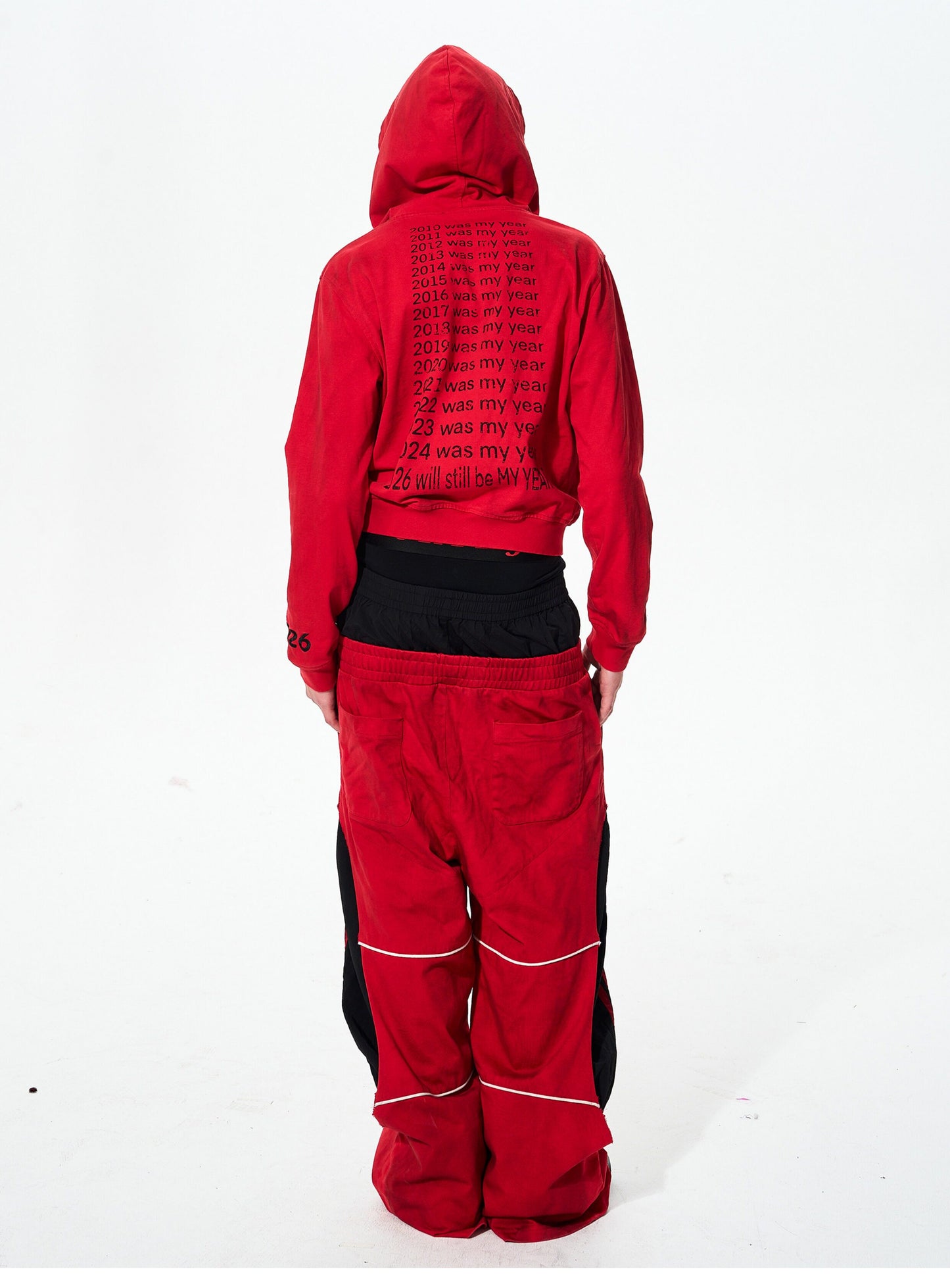 Three Stripes Double Waist Sweatpants