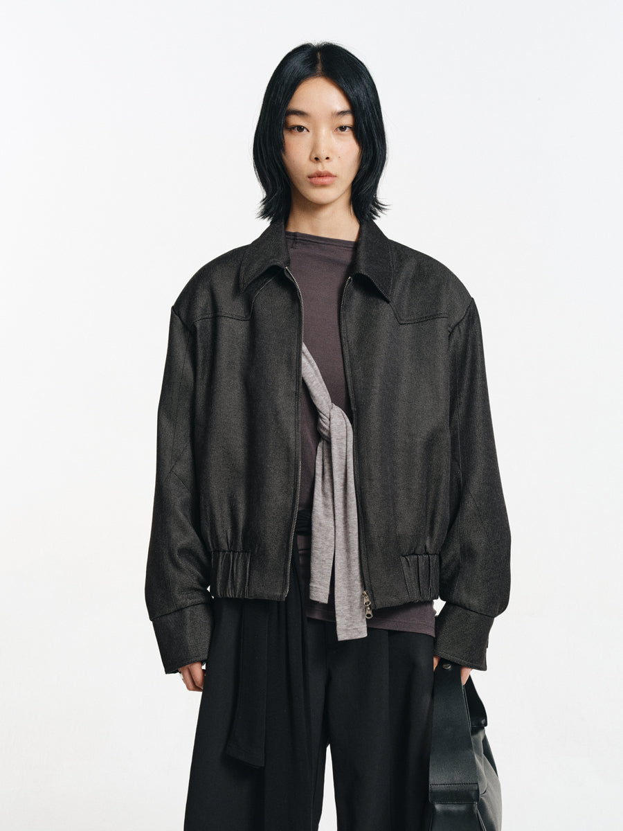 Short Padded Shoulder Jacket