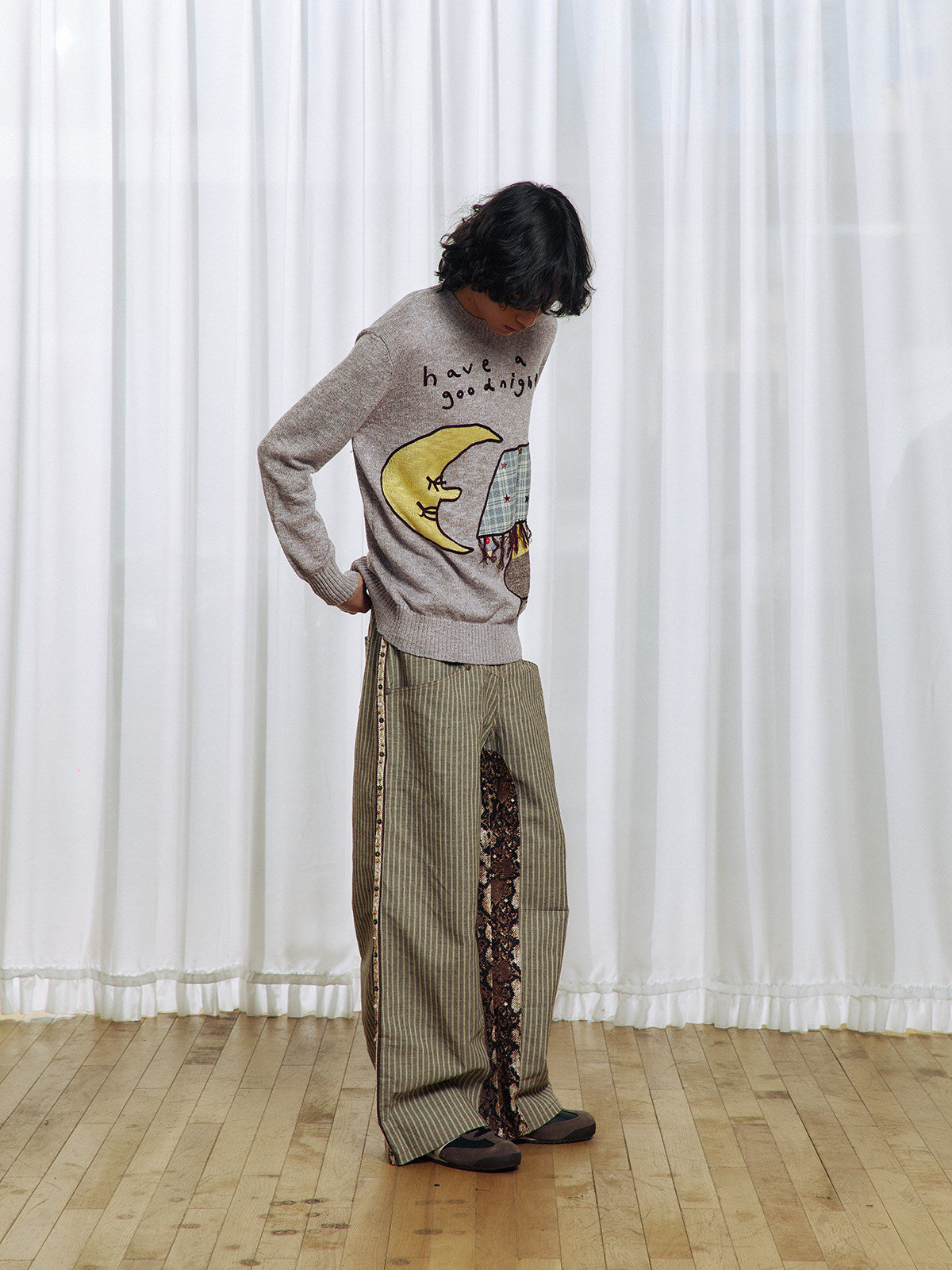 Appliqué Patchwork Sweater