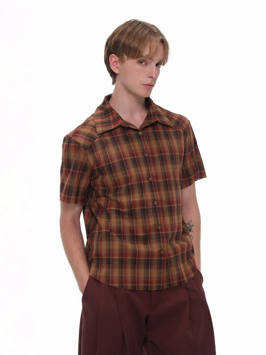 Check pattern casual shirt