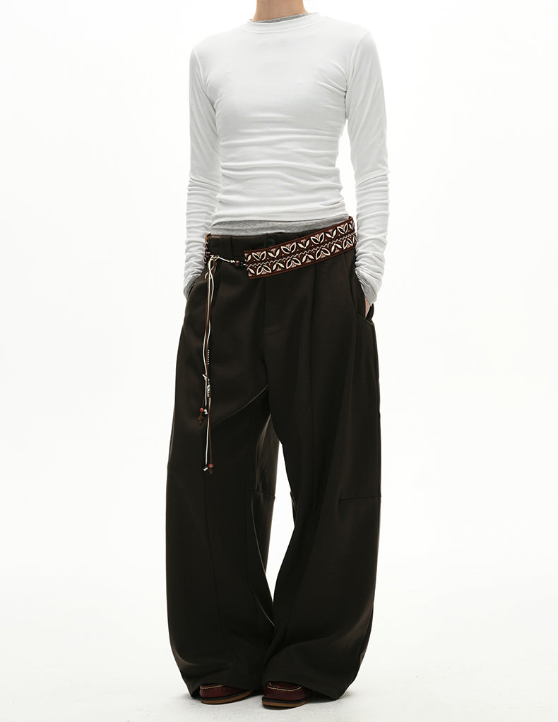 Pleated Pocket Casual Pants