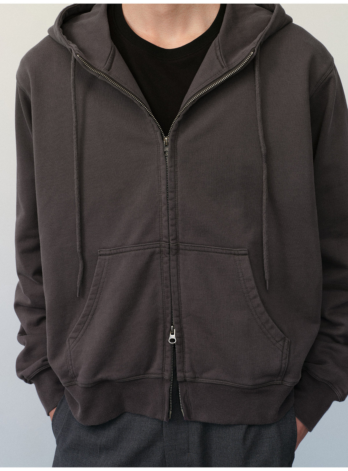 Distressed Hooded Sweatshirt