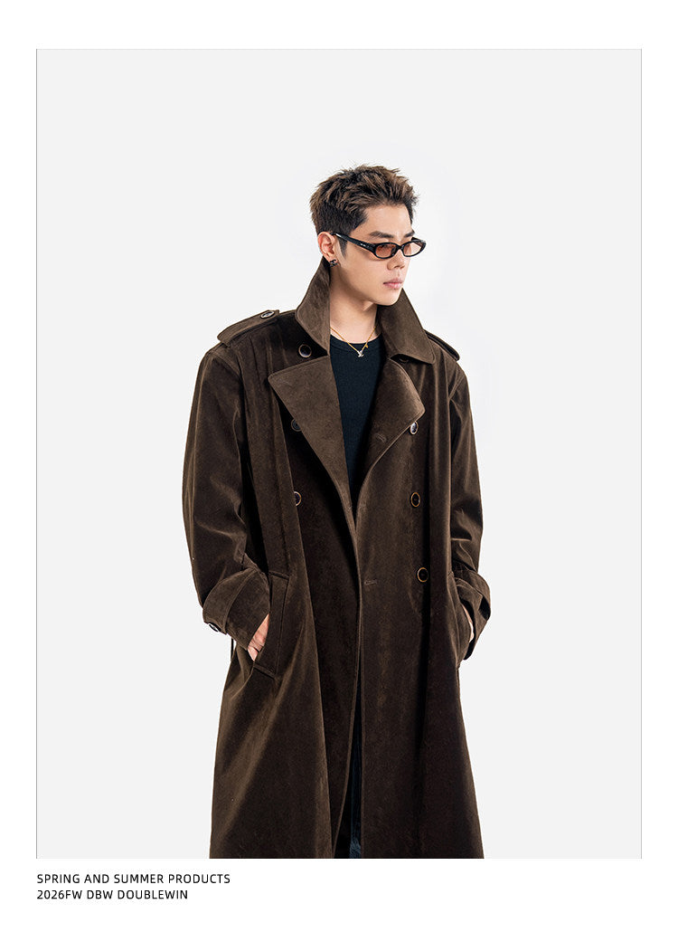 Classic Suede Trench Coat　