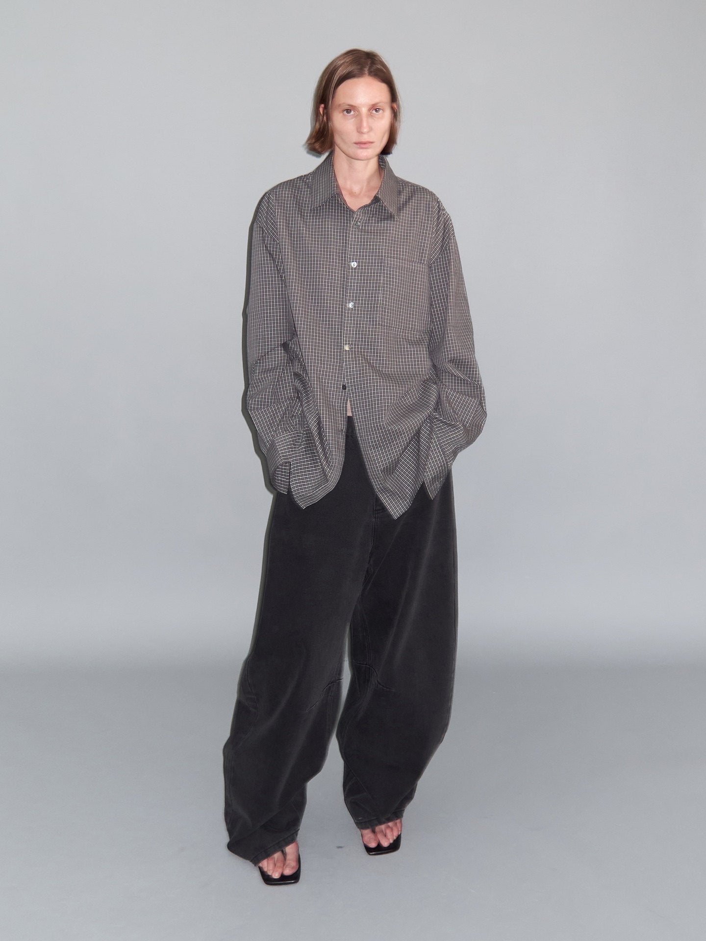 Relaxed-Fit Fine Check Shirt