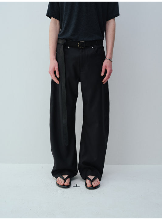 3D 마이크로 커브 캐주얼 팬츠