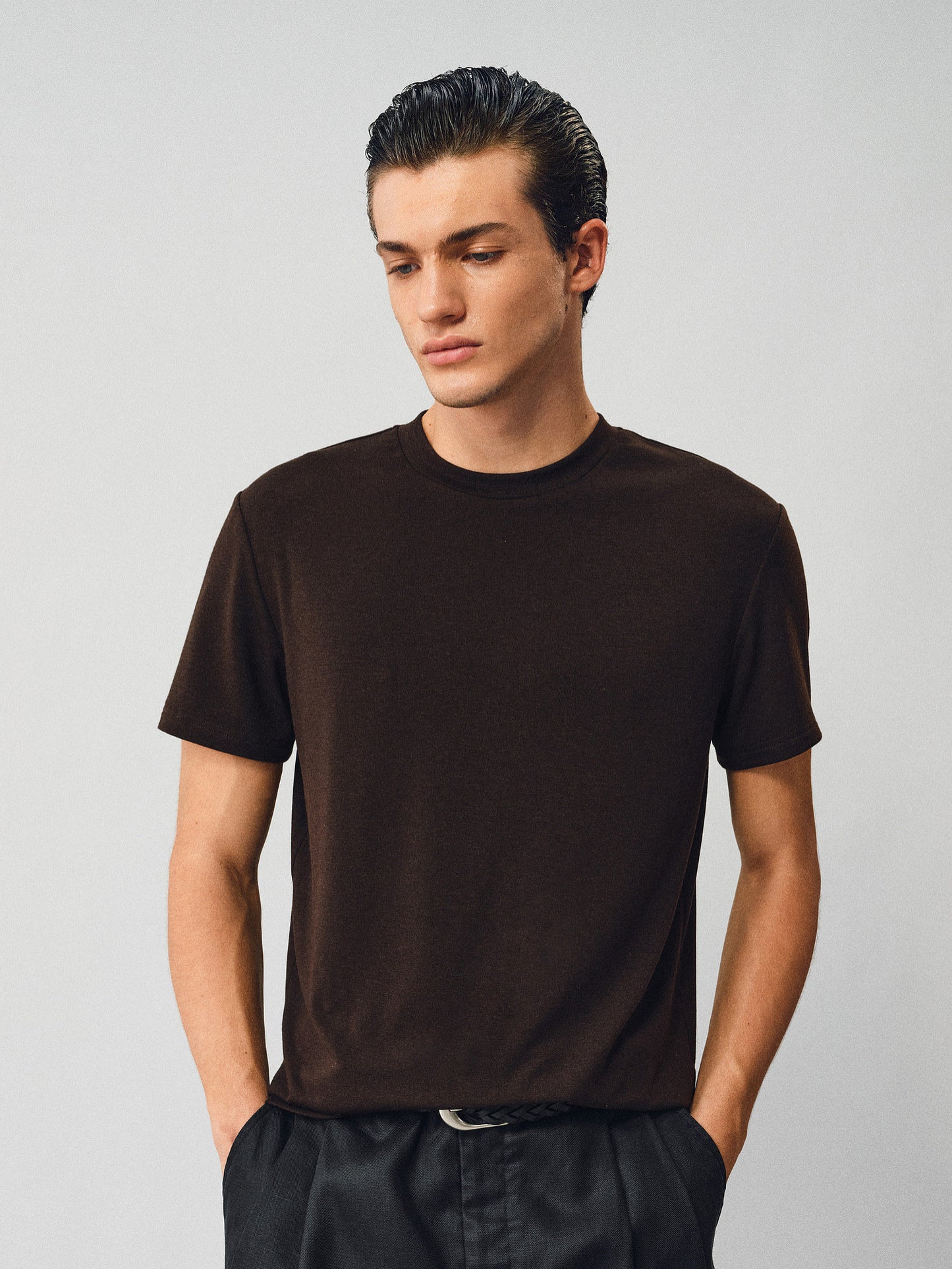 Cream-Touch Wool Round-Neck T-Shirt