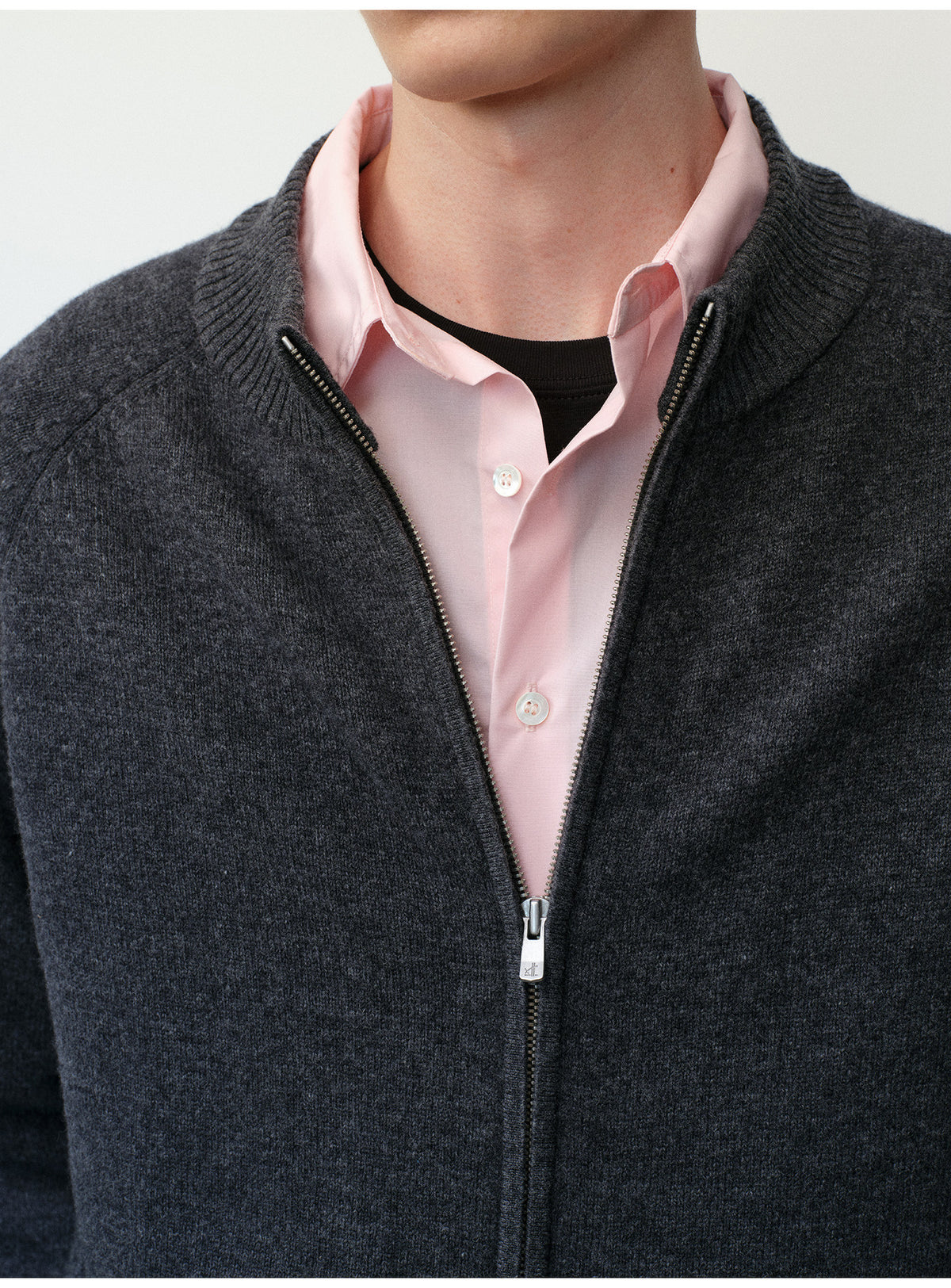 Pure Wool Zipper Cardigan