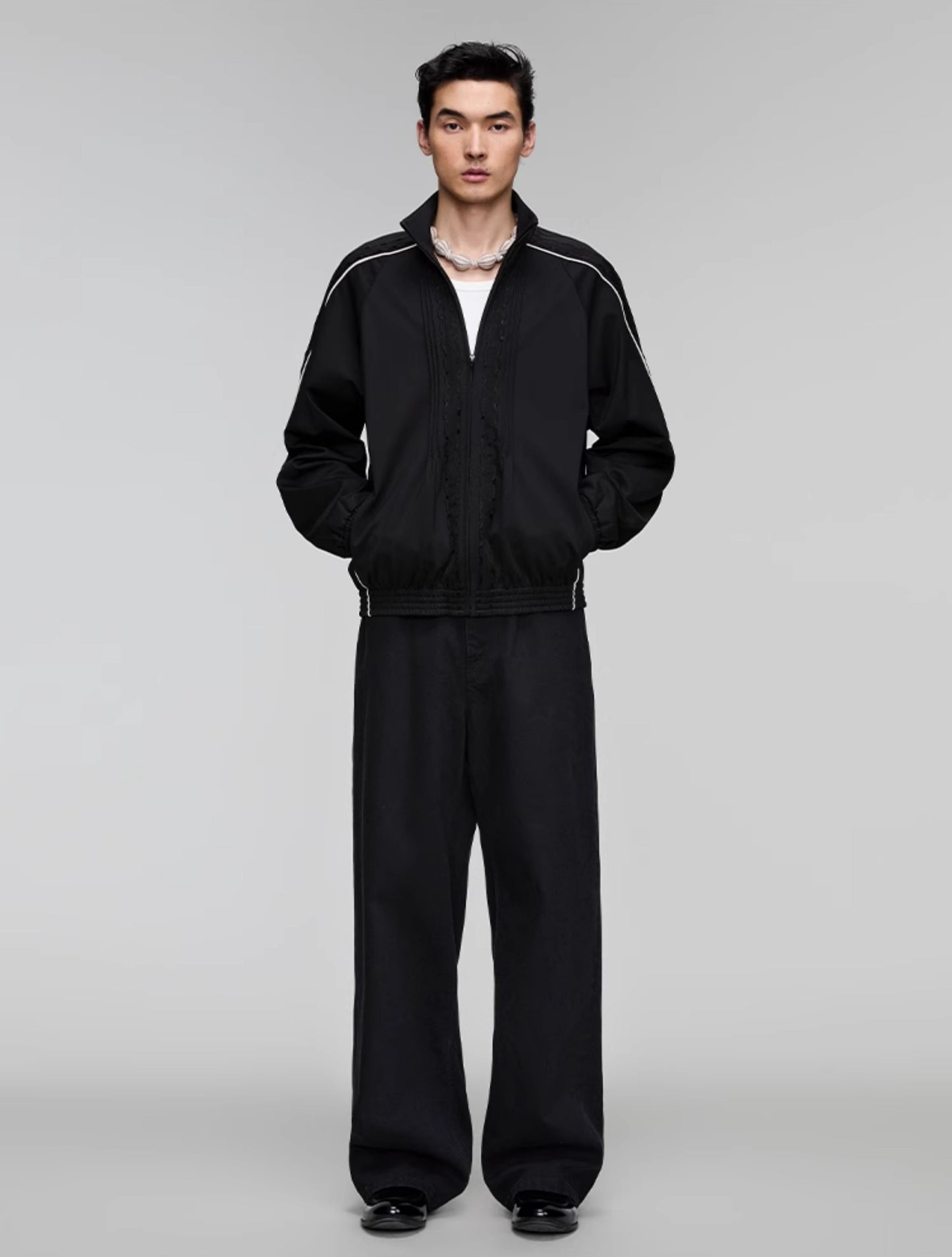 Decorative ribbon sports casual jacket