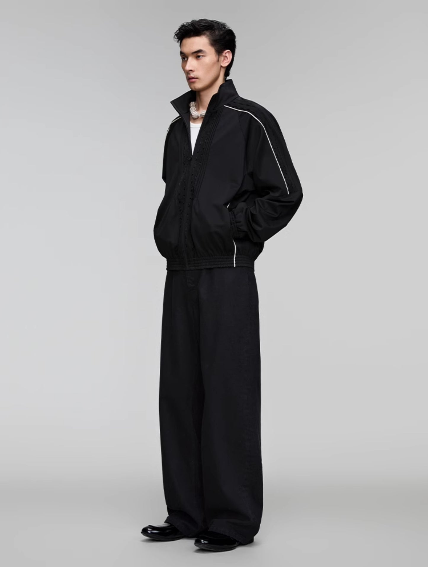 Decorative ribbon sports casual jacket