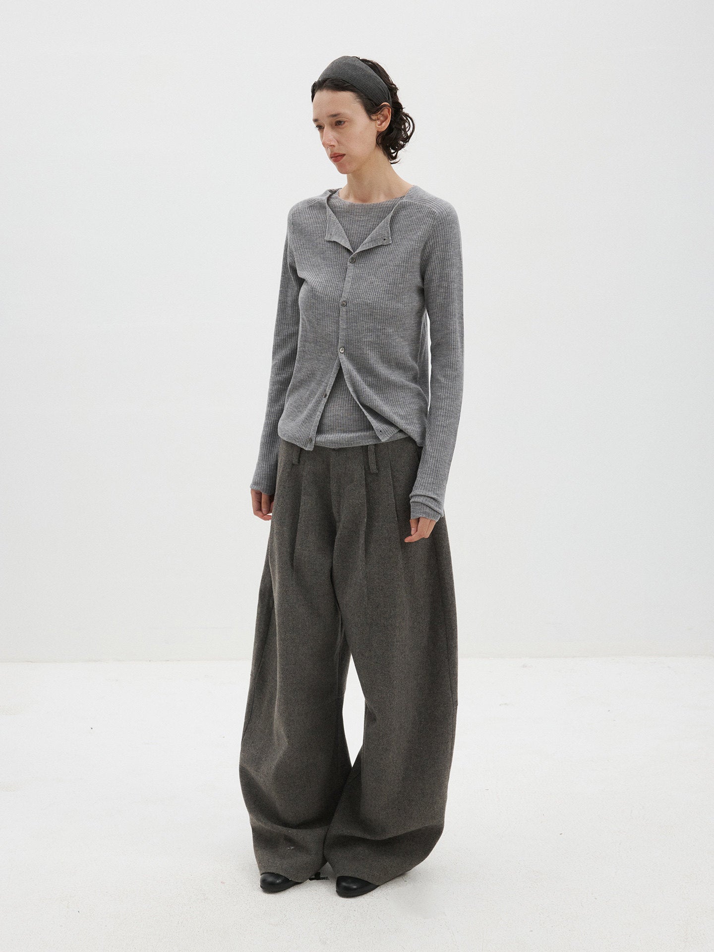 Wool Slim-Fit Knit Cardigan