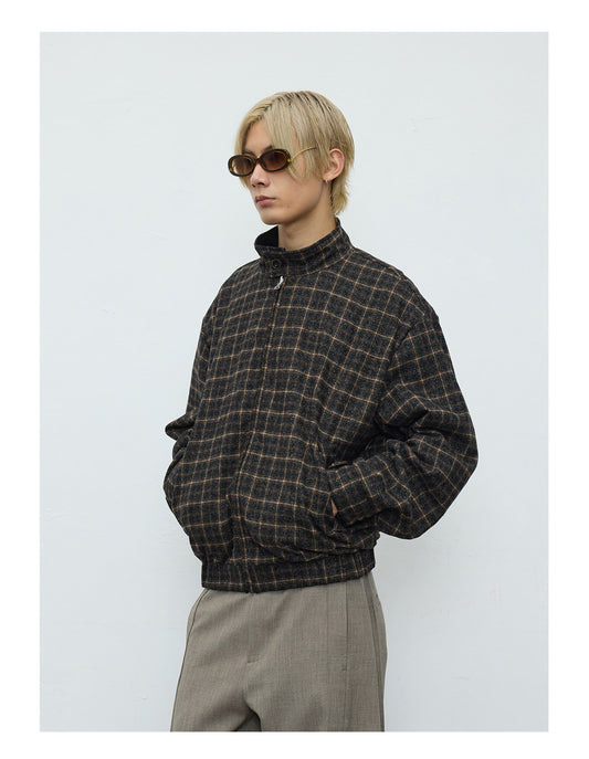 Reversible Check Pattern Pima Cotton Jacket