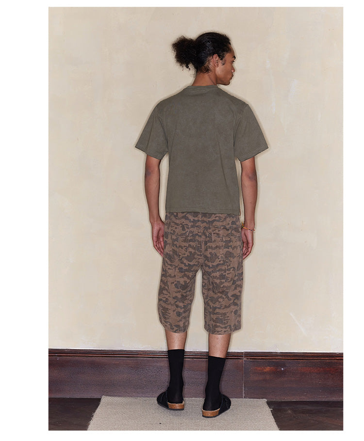 Camouflage mid-length pants