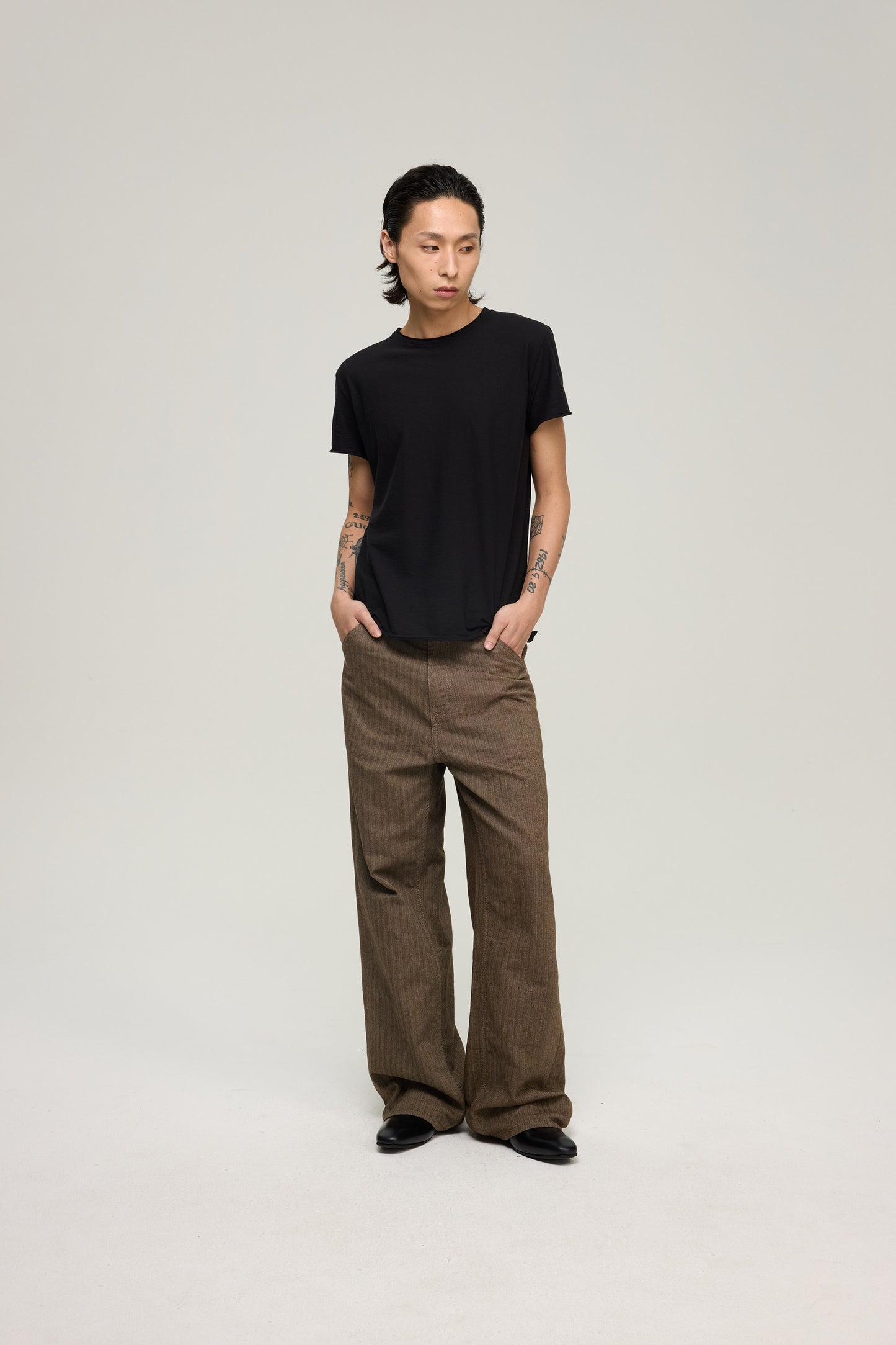 Retro Herringbone Casual Pants