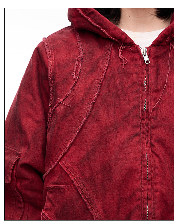 Washed Loose Hooded Jacket