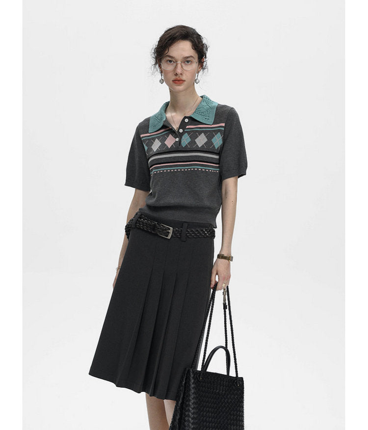 Lightweight knit polo shirt