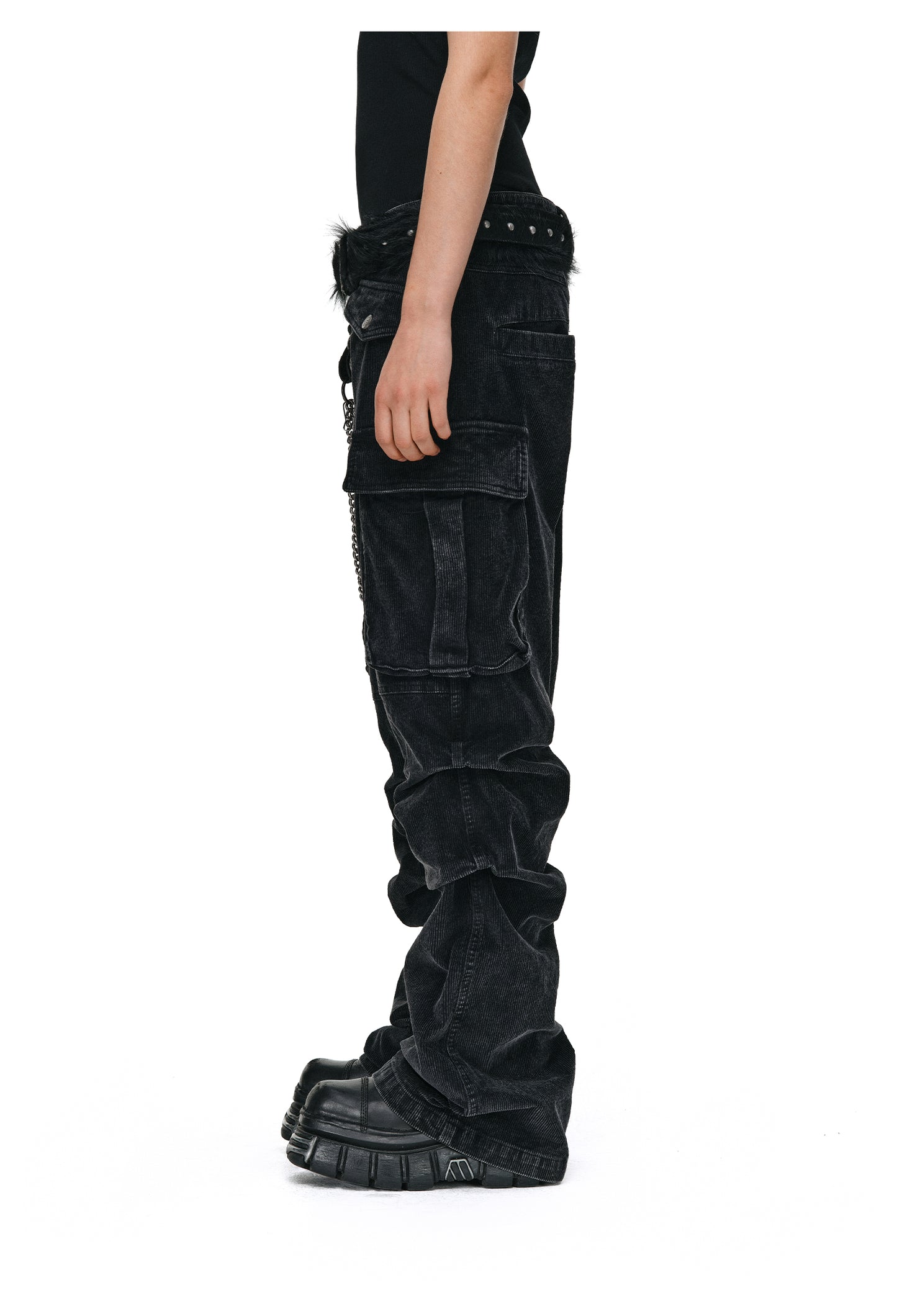 Heavy-Wash Casual Pants