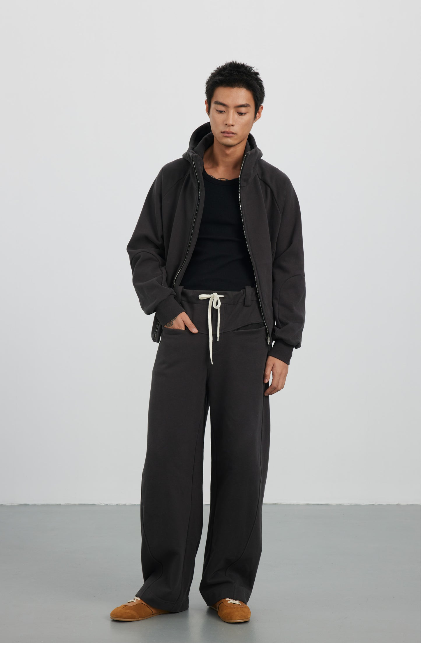 Turtleneck Hooded Sweatshirt