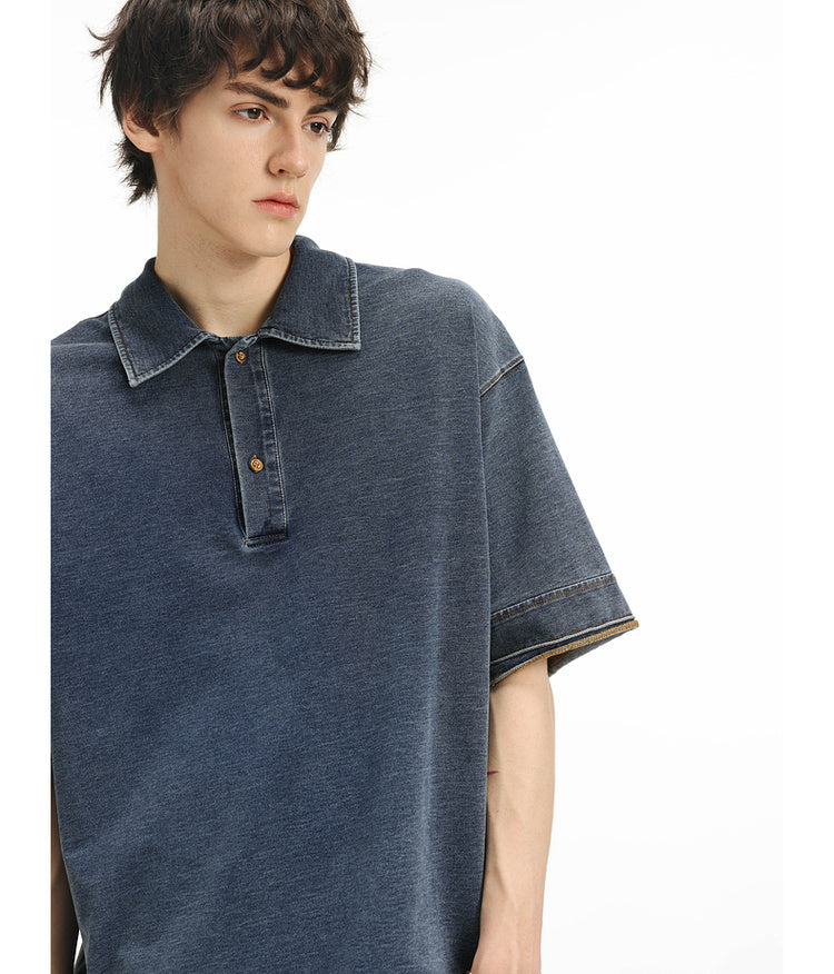 Retro Damage Wash Polo Shirt