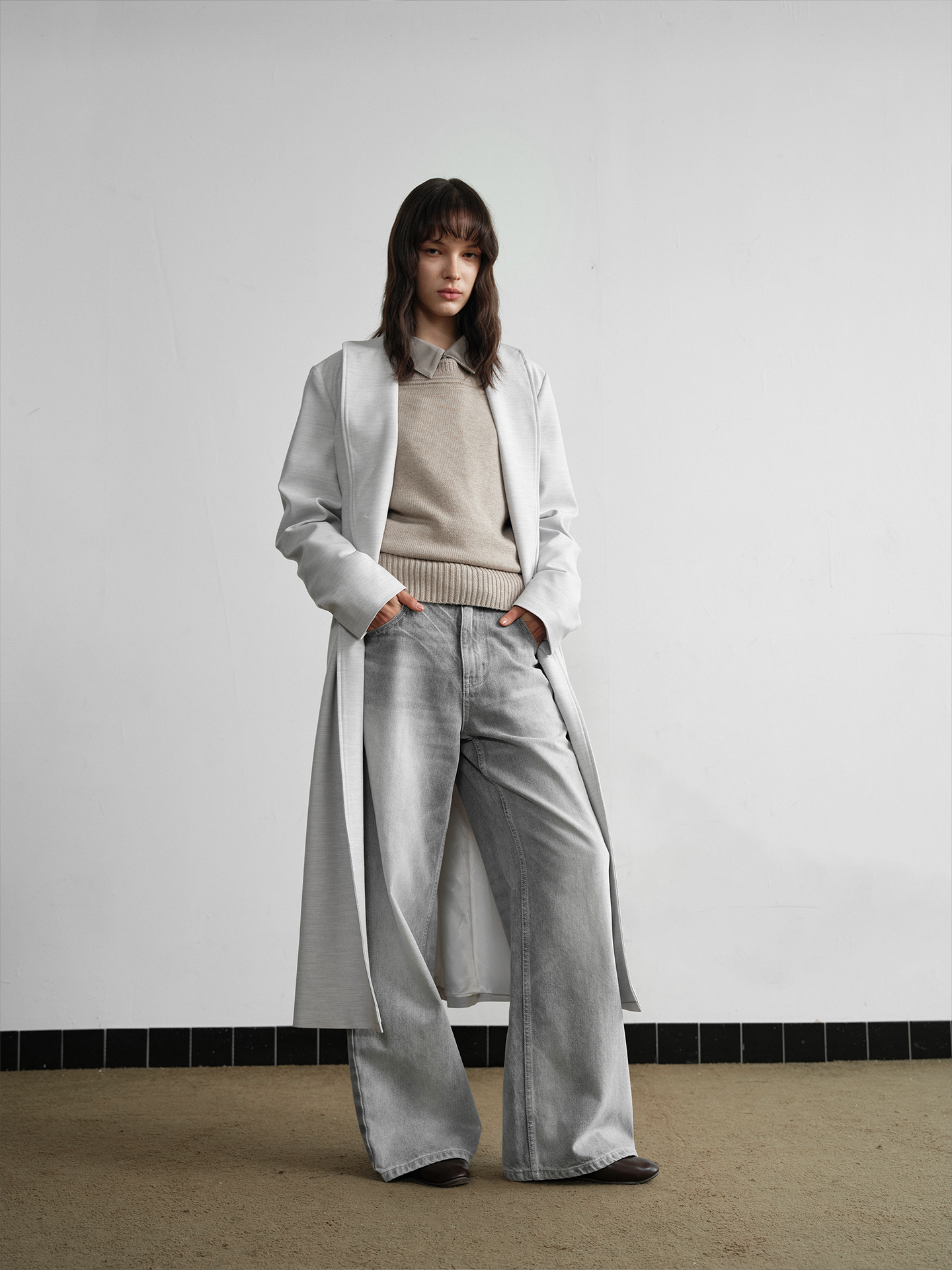 Back-Pleated Chesterfield Coat