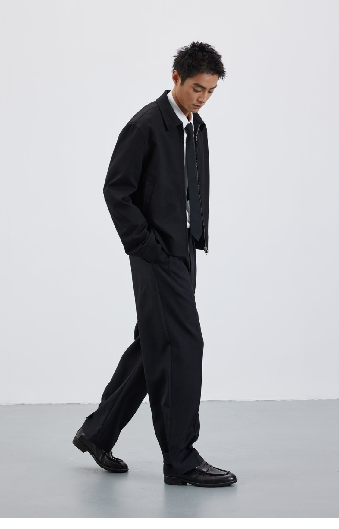 Wool-blend classic jacket