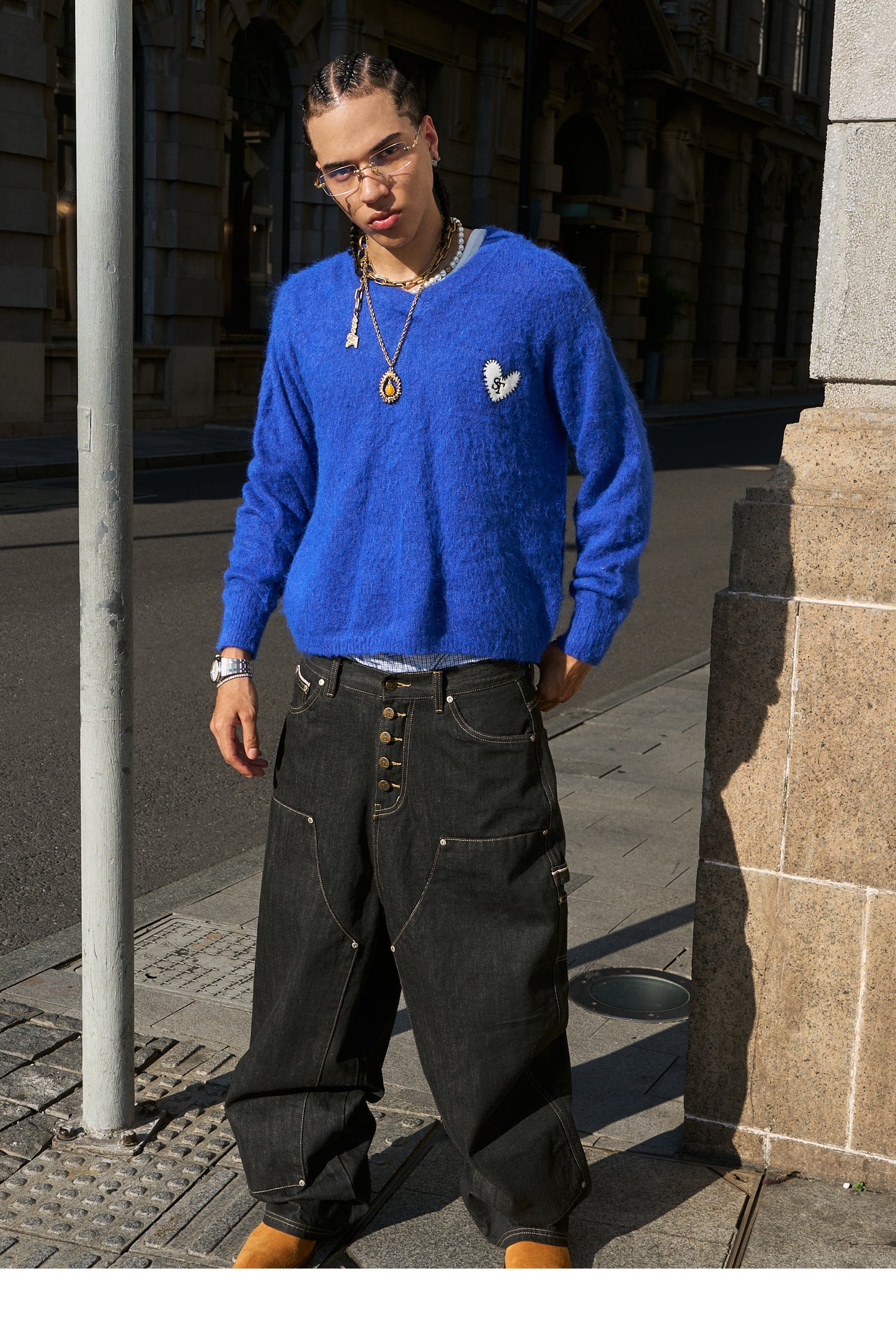 Wool Blend V-Neck Knit