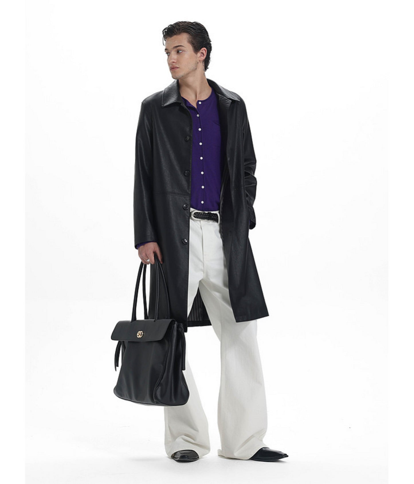 Faux Leather Coat