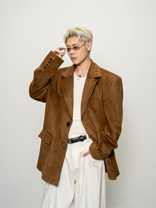 Straight Wide Shoulder Jacket