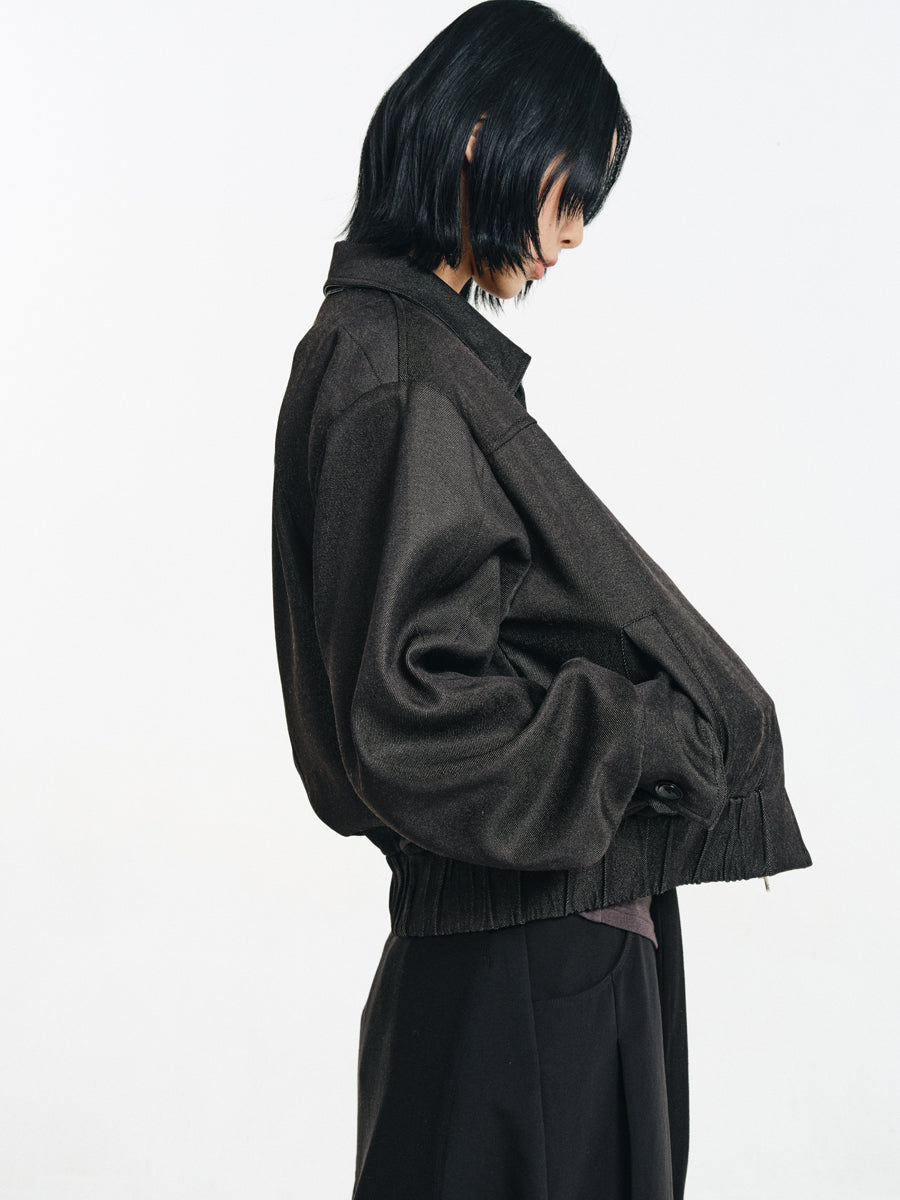 Short Padded Shoulder Jacket